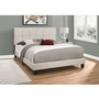 Queen Upholstered Platform Bed by Monarch