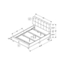 Queen Upholstered Platform Bed by Monarch