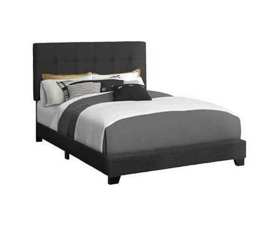 Full Upholstered Panel Bed by Monarch