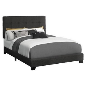 Full Upholstered Panel Bed by Monarch