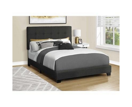 Full Upholstered Panel Bed by Monarch