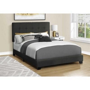 Full Upholstered Panel Bed by Monarch