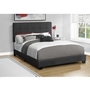 Queen Upholstered Panel Bed by Monarch
