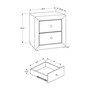 2-Drawer Nightstand by Monarch