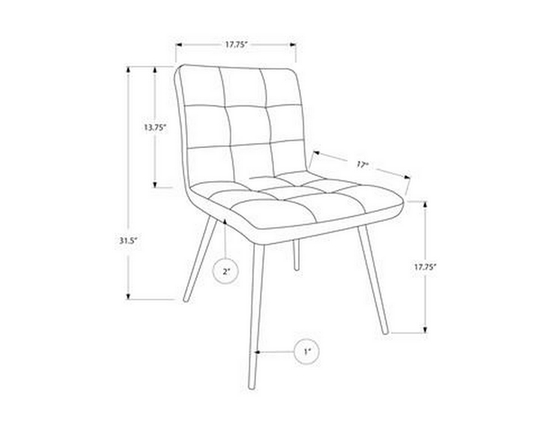 Set of 2 Dining Chairs by Monarch