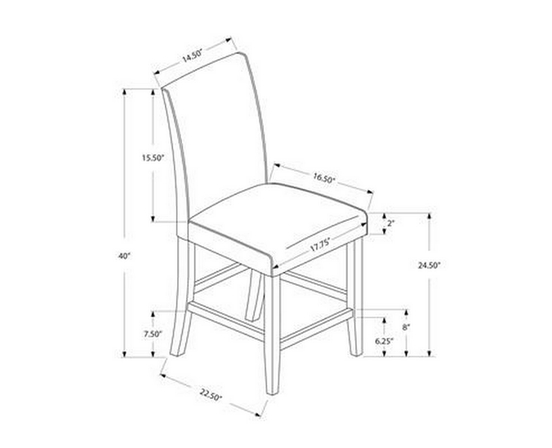 Set of 2 counter Height Stools by Monarch