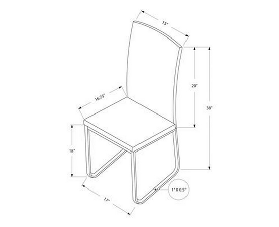 Set of 2 Dining Chairs by Monarch