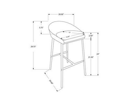 Set of 2 stools by Monarch