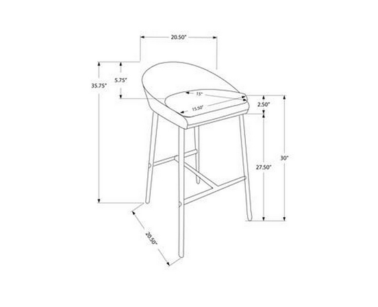 Set of 2 stools by Monarch