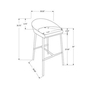 Set of 2 stools by Monarch
