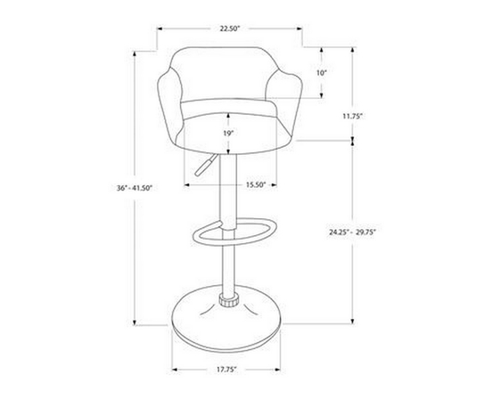 Adjustable Height Stool by Monarch