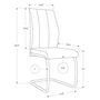 Set of 2 Dining Chairs by Monarch