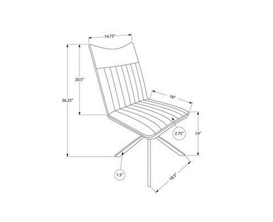Set of 2 Dining Chairs by Monarch