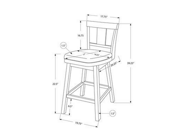 Set of 2 counter Height Stools by Monarch