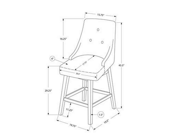 Set Of 2 Pub Height Stools by Monarch