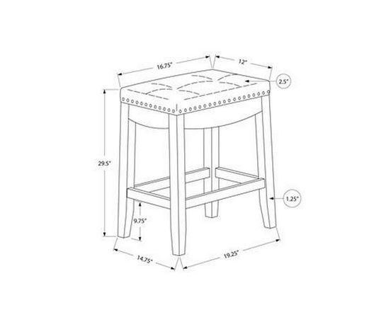 Set Of 2 Pub Height Stools by Monarch