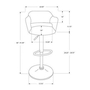 Adjustable Height Stool by Monarch