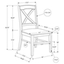 Set of 2 Dining Chairs by Monarch