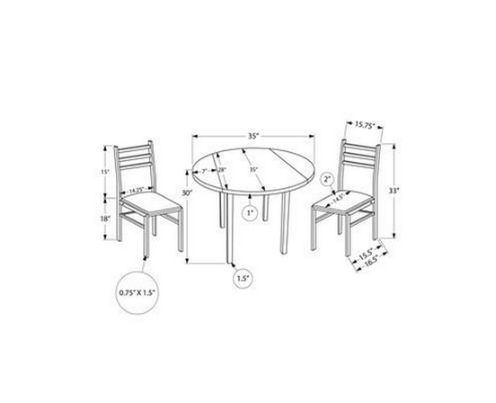 3 pc Dinette by Monarch