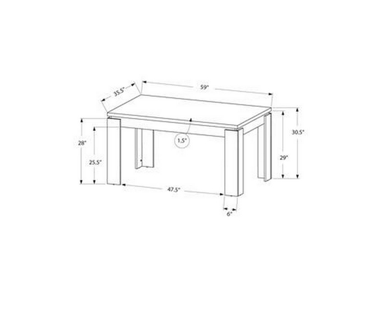 Dining Table by Monarch
