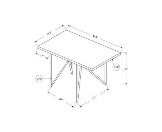 Dining Table with Trestle Base by Monarch