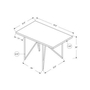 Dining Table with Trestle Base by Monarch