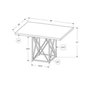 Dining Table with Pedestal Base by Monarch