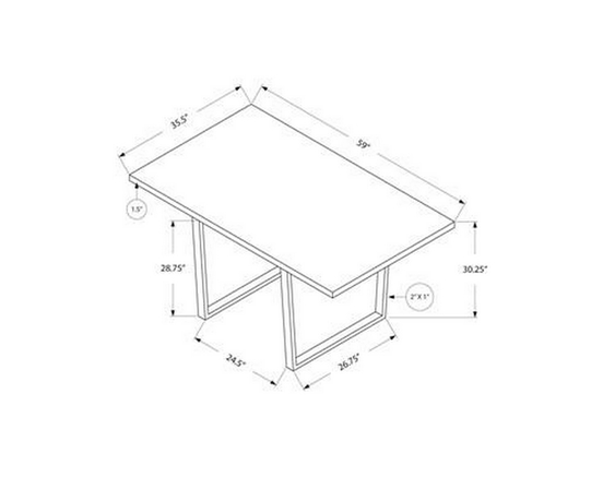 Dining Table by Monarch