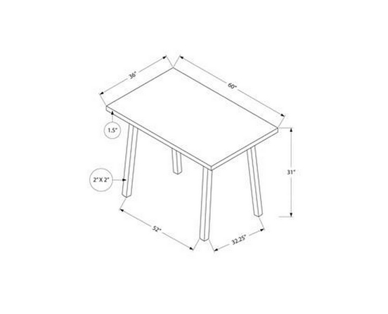Dining Table by Monarch