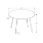 Round Dining Table by Monarch