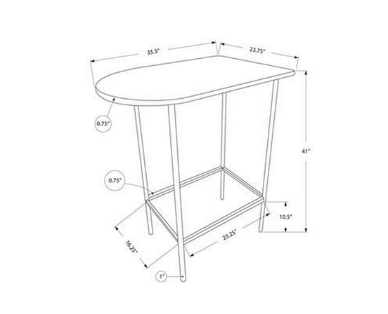 Oval Pub Height Dining Table by Monarch