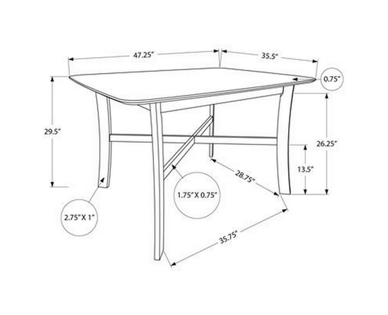Dining Table by Monarch