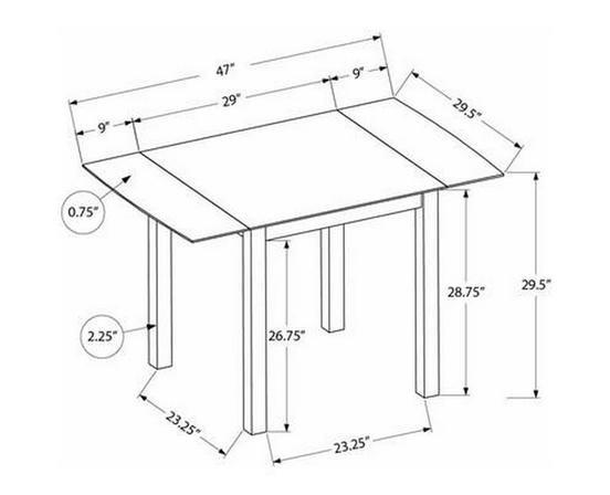 Dining Table by Monarch