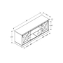 TV Stand with Cable Management by Monarch