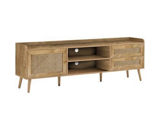 TV Stand with Cable Management by Monarch