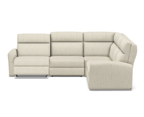 Reclining fabric sectional sofa
