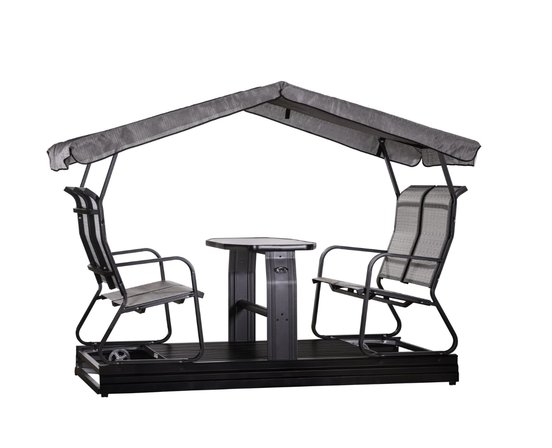 Versas swinging chair and table by Veranda