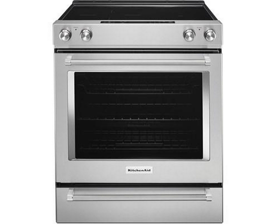 KitchenAid 30-Inch Slide-In Electric Range With Even-Heat™ True Convection - YKSEG700ESS