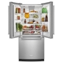 KitchenAid 30-Inch, 19.7 Cu. Ft. French 3-Door Refrigerator With Ice And Water Dispensing System - KRFF300ESS
