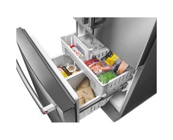 KitchenAid 30-Inch, 19.7 Cu. Ft. French 3-Door Refrigerator With Ice And Water Dispensing System - KRFF300ESS