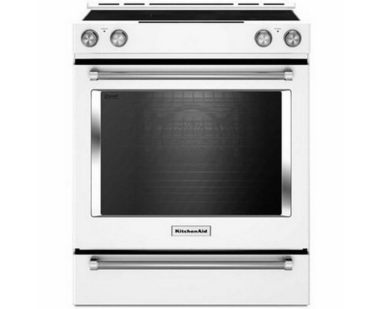KitchenAid 30-Inch Slide-In Electric Range - YKSEB900EWH