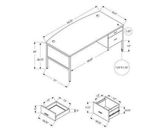 Commercial Office Desk by Monarch
