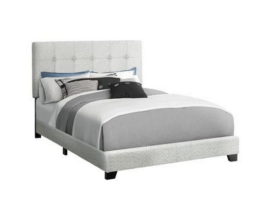 Full Upholstered Panel Bed by Monarch