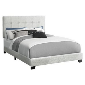 Full Upholstered Panel Bed by Monarch