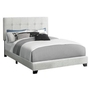 Full Upholstered Panel Bed by Monarch