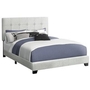 Queen Upholstered Panel Bed by Monarch