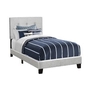 Twin Upholstered Panel Bed by Monarch