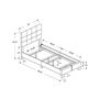 Twin Upholstered Panel Bed by Monarch
