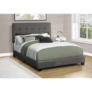 Full Upholstered Panel Bed by Monarch