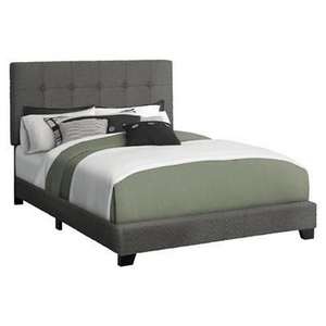 Full Upholstered Panel Bed by Monarch